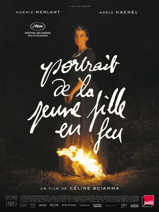 Affiche du film Portrait de la jeune fille en feu de Céline Sciamma