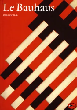 Couverture du livre Le Bauhaus, illustrée par des formes géométriques rouges et noires emblématiques du mouvement